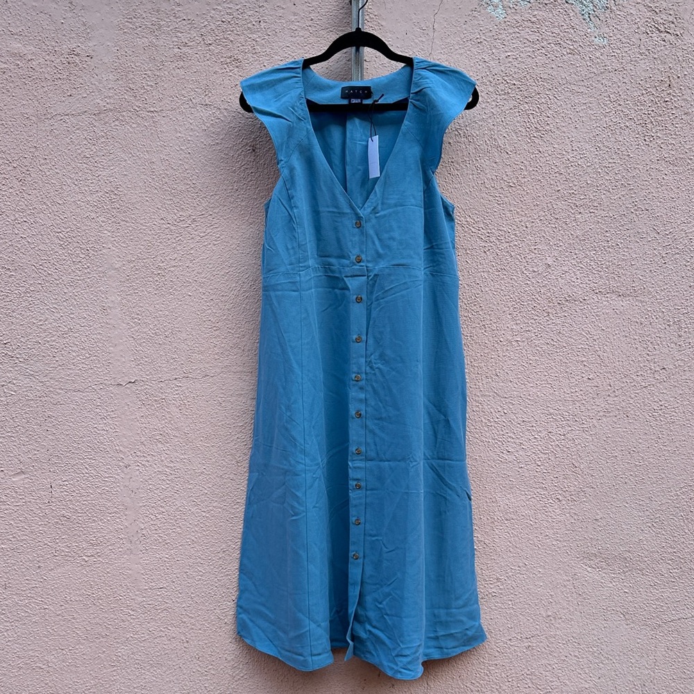 Hatch Blue Button-Down Midi Dress